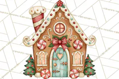 Vintage Christmas Clipart Accessories, Holiday Doodle PNG Product Image 2
