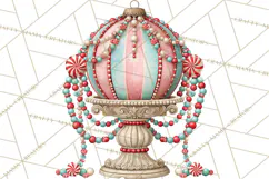 Whimsical Peppermint Garden PNG Christmas Clipart Product Image 2