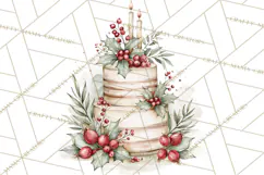 Watercolor Christmas Clipart PNG, Holiday Graphics PNG Product Image 3