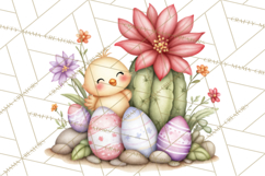 Easter Cactus Clipart, Easter Bunny, Faith, Easter PNG Product Image 2