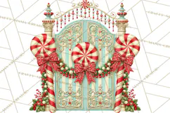Whimsical Peppermint Garden PNG Christmas Clipart Product Image 3