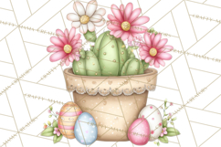 Easter Cactus Clipart, Easter Bunny, Faith, Easter PNG Product Image 3