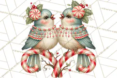 Whimsical Peppermint Garden PNG Christmas Clipart Product Image 4