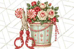 Whimsical Peppermint Garden PNG Christmas Clipart Product Image 5