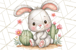 Easter Cactus Clipart, Easter Bunny, Faith, Easter PNG Product Image 4