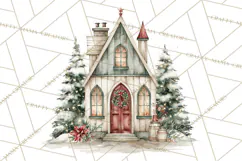Watercolor Christmas Clipart PNG, Holiday Graphics PNG Product Image 2