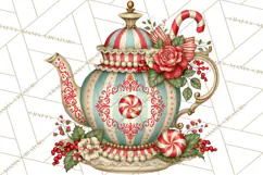 Whimsical Peppermint Bakery PNG Christmas Clipart Product Image 2