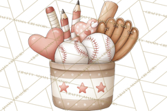 Baseball Mom Clipart PNG, Whimsical Graphics for Sports Moms Product Image 5