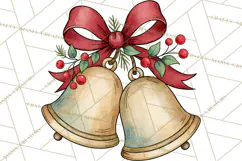 Vintage Christmas Clipart Accessories, Holiday Doodle PNG Product Image 4