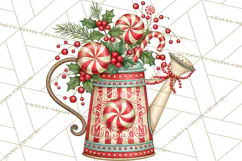 Whimsical Peppermint Garden PNG Christmas Clipart Product Image 4