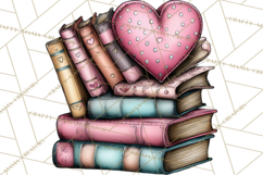 Flamingo Librarian Reading Clipart PNG Product Image 3