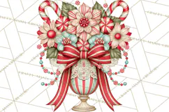 Whimsical Peppermint Garden PNG Christmas Clipart Product Image 3