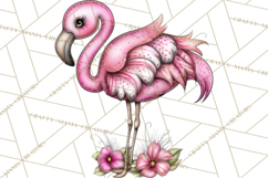 Flamingo Librarian Reading Clipart PNG Product Image 2