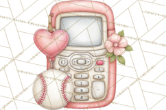 Baseball Mom Clipart PNG, Whimsical Graphics for Sports Moms Product Image 2