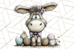 Pastel Easter Animals Watercolor Clipart, Easter PNG Product Image 2