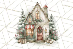 Watercolor Christmas Clipart PNG, Holiday Graphics PNG Product Image 4