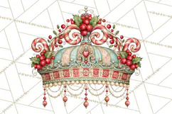 Whimsical Peppermint Garden PNG Christmas Clipart Product Image 4