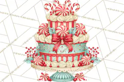 Whimsical Peppermint Bakery PNG Christmas Clipart Product Image 4