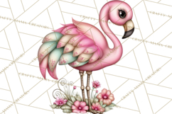 Flamingo Librarian Reading Clipart PNG Product Image 3