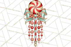 Whimsical Peppermint Garden PNG Christmas Clipart Product Image 5