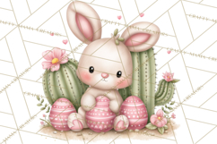 Easter Cactus Clipart, Easter Bunny, Faith, Easter PNG Product Image 4