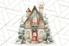 Watercolor Christmas Clipart PNG, Holiday Graphics PNG Product Image 5
