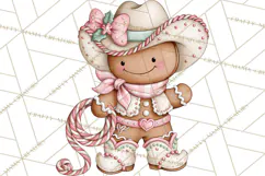 Pink Gingerbread Clipart PNG, Cute Christmas Gingerbread Product Image 2