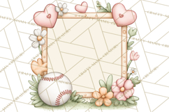 Baseball Mom Clipart PNG, Whimsical Graphics for Sports Moms Product Image 5