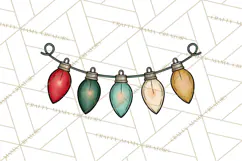 Vintage Christmas Clipart Accessories, Holiday Doodle PNG Product Image 2
