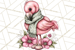 Flamingo Librarian Reading Clipart PNG Product Image 5
