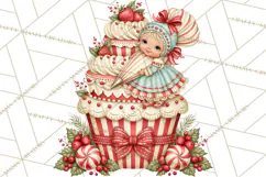 Whimsical Peppermint Bakery PNG Christmas Clipart Product Image 2