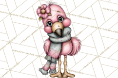 Flamingo Librarian Reading Clipart PNG Product Image 2