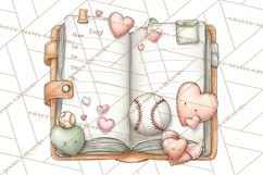 Baseball Mom Clipart PNG, Whimsical Graphics for Sports Moms Product Image 2