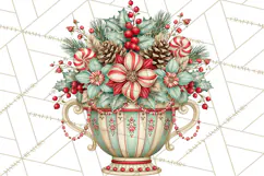 Whimsical Peppermint Garden PNG Christmas Clipart Product Image 4