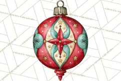 Vintage Christmas Clipart Accessories, Holiday Doodle PNG Product Image 4