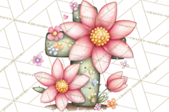Easter Cactus Clipart, Easter Bunny, Faith, Easter PNG Product Image 4