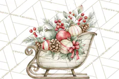 Watercolor Christmas Clipart PNG, Holiday Graphics PNG Product Image 5