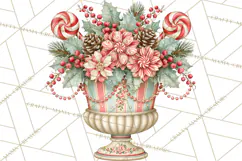 Whimsical Peppermint Garden PNG Christmas Clipart Product Image 5