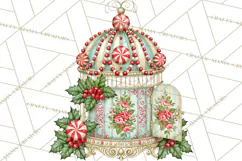 Whimsical Peppermint Garden PNG Christmas Clipart Product Image 2