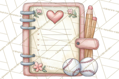 Baseball Mom Clipart PNG, Whimsical Graphics for Sports Moms Product Image 2