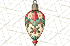 Vintage Christmas Clipart Accessories, Holiday Doodle PNG Product Image 4