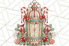 Whimsical Peppermint Garden PNG Christmas Clipart Product Image 4