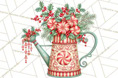 Whimsical Peppermint Garden PNG Christmas Clipart Product Image 5
