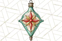 Vintage Christmas Clipart Accessories, Holiday Doodle PNG Product Image 5