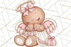Pink Gingerbread Clipart PNG, Cute Christmas Gingerbread Product Image 2