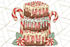 Whimsical Peppermint Bakery PNG Christmas Clipart Product Image 3