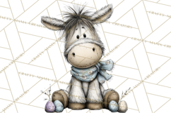 Pastel Easter Animals Watercolor Clipart, Easter PNG Product Image 2