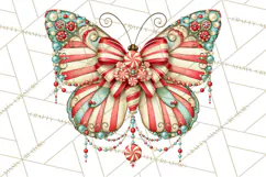 Whimsical Peppermint Garden PNG Christmas Clipart Product Image 3