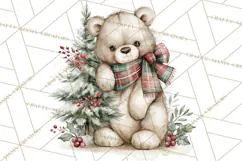 Watercolor Christmas Clipart PNG, Holiday Graphics PNG Product Image 3