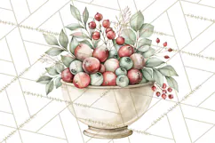 Watercolor Christmas Clipart PNG, Holiday Graphics PNG Product Image 4